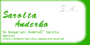sarolta anderko business card